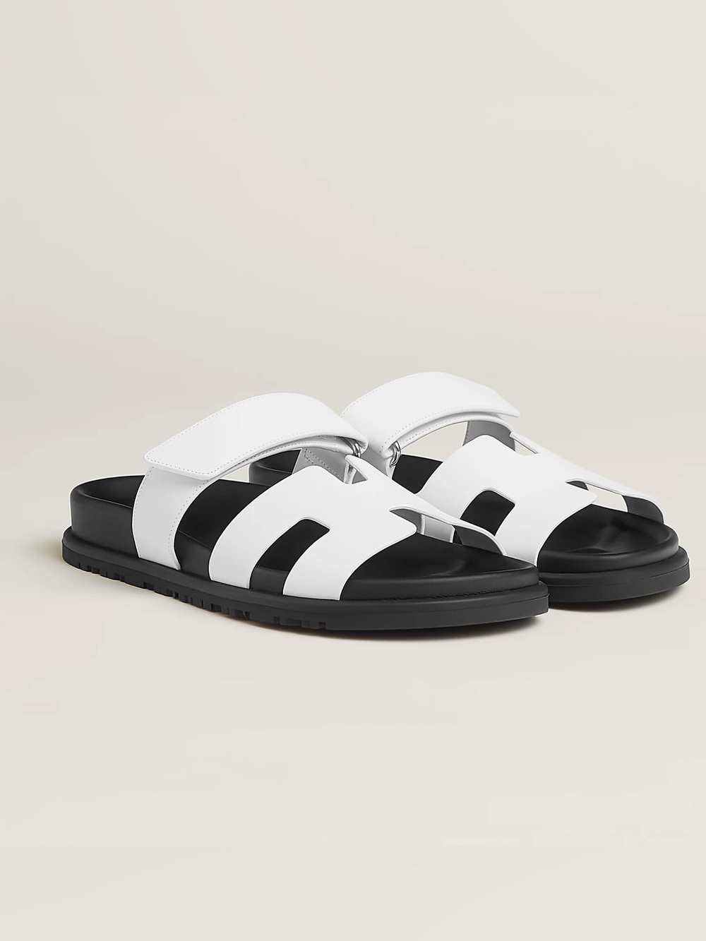 Hermes Chypre Sandal in White Sz 38